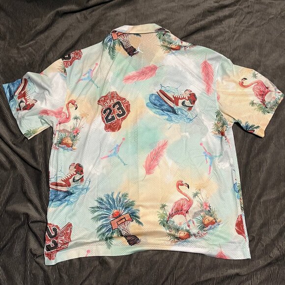 Nike Jordan Essentials Printed Camp Top - Picture 2 of 6